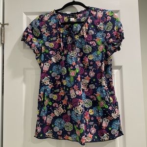 Tokidoki X Koi scrub top